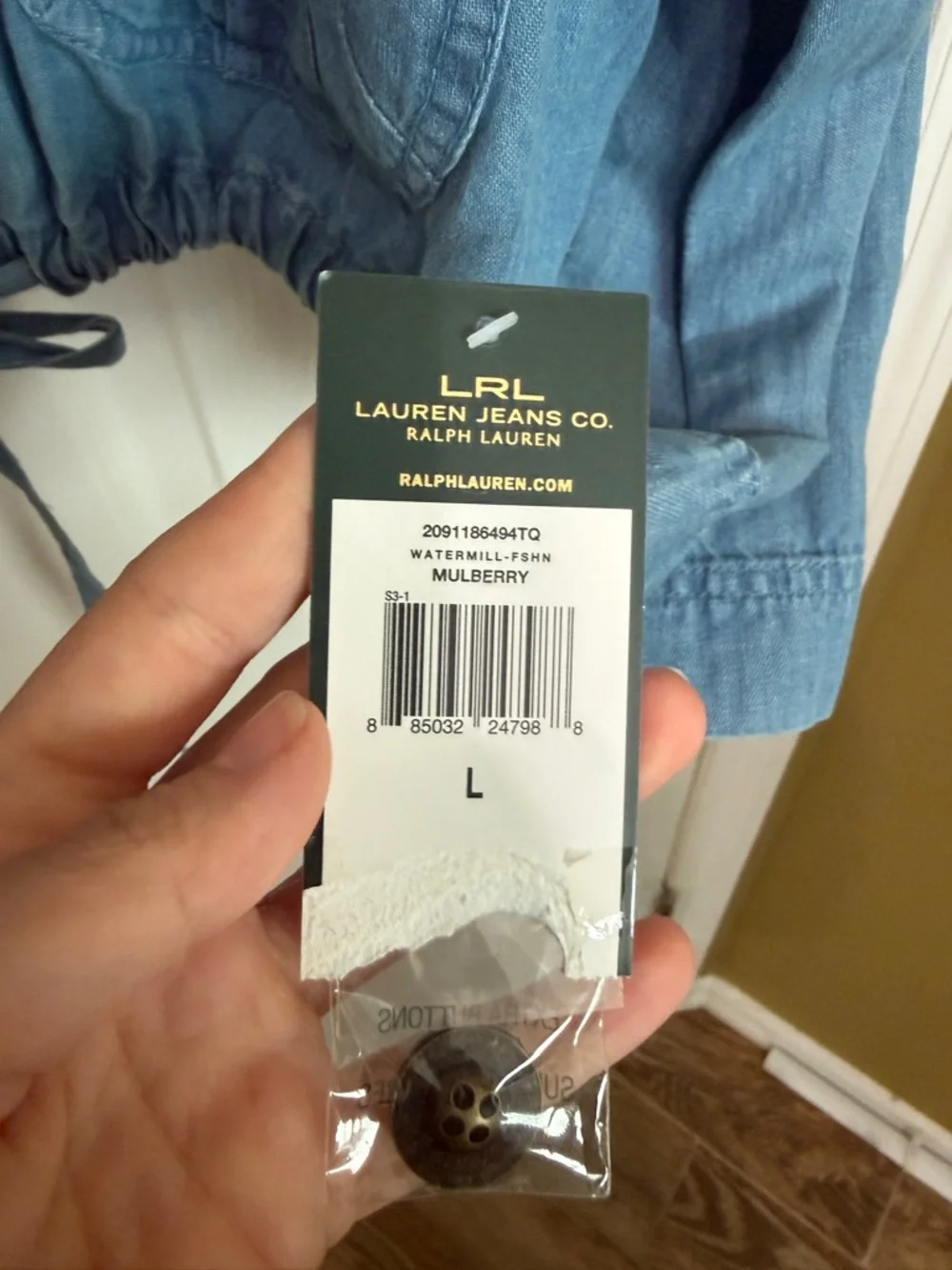 NWT Ralph Lauren Light Blue Denim Utility Jacket - Picture 4 of 5